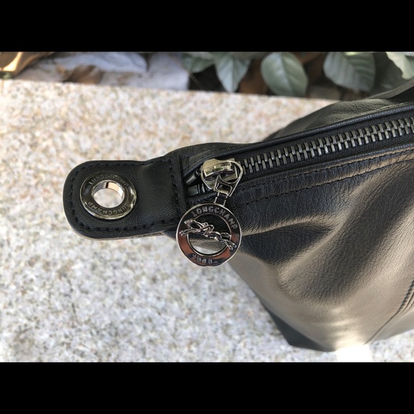 Longchamp Le Pliage Cuir Black Leather - Picture 3 of 10